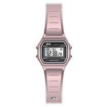 Ceas damă Q&Q quartz/LCD, plastic, roz M173J018Y