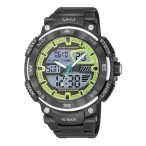   Ceas bărbătesc Q&Q plastic, quartz/LCD negru/verde GW85J003Y