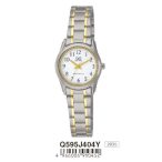   Ceas damă Q&Q quartz, carcasă și brățară bicolor, cadran alb Q595J404Y