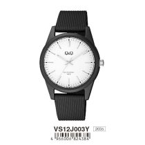   Ceas damă Q&Q quartz, carcasă și curea neagră, cadran alb, VS12J003Y