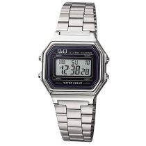   Ceas bărbătesc Q&Q quartz/LCD, carcasă și brățară argintie M173J001Y