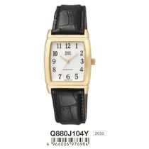 Ceas damă Q&Q quartz, carcasă aurie Q880J104Y