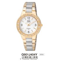 Ceas damă Q&Q quartz, bicolor Q901J404Y