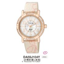 Ceas damă Q&Q quartz, carcasă culoare rosegold DA59J104Y