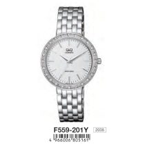 Ceas damă Q&Q quartz, argintiu F559-201Y