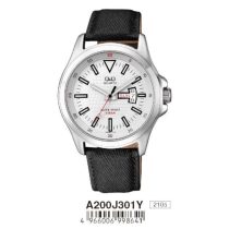 Ceas bărbătesc Q&Q quartz, carcasă argintie, A200J301Y