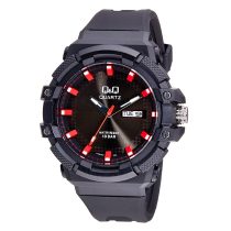 Ceas bărbătesc Q&Q plastic, quartz, negru, A196J002Y