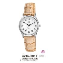 Ceas damă Q&Q quartz, carcasă argintie, C215J801Y