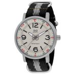   Ceas bărbătesc Q&Q quartz, curea textil, carcasră argintiu, Q892J503Y