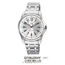 Ceas bărbătesc Q&Q quartz, argintiu, Q708J204Y