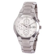   Ceas bărbătesc ASTRON, carcasă și brățară argintie, cadran alb, chronograph, 5 ATM, nickel free