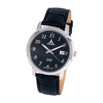   Astron 5645-1 ceas de bărbați din titaniu cu curea din piele, quartz, carcasă argintiu