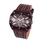   Astron 5699-6 ceas de bărbați cu curea din piele, quartz, carcasă maro