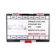 Alkatrész, bordázott csat-stift (1.0) szett / 90 db