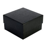   Logó nélküli karóra doboz, fekete papír borítású külső, belül fekete párnával