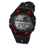   Ceas bărbătesc Tiko Time, material plastic, mecanism quartz, culoare neagră, afisaj LCD