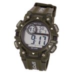   Ceas bărbătesc Tiko Time, material plastic, mecanism quartz, culoare verde, afisaj LCD