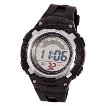   Ceas bărbătesc Tiko Time, material plastic, mecanism quartz, culoare neagră, afisaj LCD