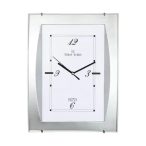   Ceas de perete Tiko Time argintiu, mecanism quartz silențios (sweep)