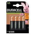 Duracell AA akku ceruza elem, 2500 mAh, bl 4 / db